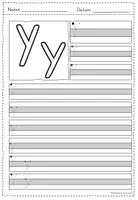Vorschau - Arbeitsblätter - Buchstabeneinführung: Y - Seite 1