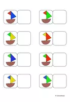 Vorschau - Fördermaterial/Inklusion - Zuordnung, zweifarbig, Schiff, Förderung, Pränumerik, Klettmappe - Seite 2
