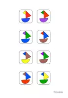 Vorschau - Fördermaterial/Inklusion - Zuordnung, dreifarbig, Schiffe, Klettmappe, Förderung, Pränumerik - Seite 3