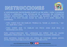 Vista previa - Manualidades / Dibujos para colorear - Estructuracion el niño la niña come - página 2
