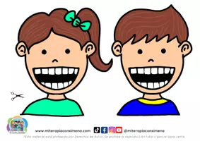 Vista previa - Manualidades / Dibujos para colorear - Estructuracion el niño la niña come - página 3