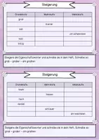 Vista previa - Unidades / Secuencias / Situaciones de Aprendizaje - Aufgabenkarten Adjektive (Kartei - zum Teil 2-fach differenziert) - página 3
