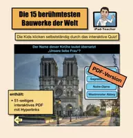Vorschau - Interaktives Material - Die berühmtesten Bauwerke der Welt (verlinktes PDF-Quiz) - Deckblatt