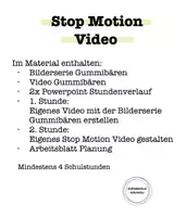 Vorschau - Arbeitsblätter - Stop Motion Film - Planen & Drehen - iMovie - Deckblatt