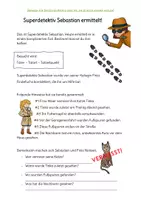 Vorschau - Arbeitsblätter - Krimigeschichte zu den Satzgliedern - Seite 1