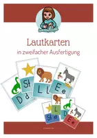 Vorschau - Fördermaterial/Inklusion - Materialpaket: Lautkarten in Druck- und Schreibschrift und Anlauttabelle - Seite 1