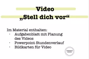 Vorschau - Arbeitsblätter - Sich vorstellen - Steckbrief - Video - iMovie - Deckblatt