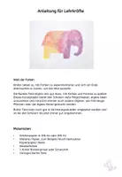 Vorschau - Mal- und Bastelvorlagen - Kunst Grundschule, Bunte Tiere schnelle Kunst auch für Vertretungsstunden - Seite 1