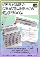 Vista previa - Hojas de trabajo - Personenbeschreibung Flipbook/Descripción personal - Portada