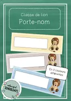Aperçu - Autre type de ressources - Classe des lions - Etiquettes/Panneaux "porte nom" - Page de couverture