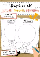 Vorschau - Spiele - DAS BIN ICH - lustiger Steckbrief mit Portrait zum Kennenlernen - Deckblatt