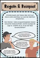Vorschau - Spiele - Zwei Wahrheiten und eine Lüge - mit Tipps und Beispielen - Wahrheit oder Lüge? - Kennenlernspiel, Spiel zum Schuljahresanfang - Seite 2