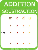 Aperçu - Inclusion - Sous-mains maths modulable CP -> CM1 - Edition Vert PREMIUM - Page 1