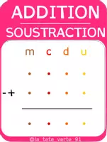 Aperçu - Apprentissages en autonomie - Sous-mains maths modulable CP -> CM1 - Edition Rose PREMIUM - Page 1