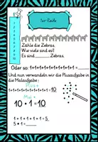 Vorschau - Arbeitsblätter - Zebra Einmaleins zur Wiederholung - Seite 1