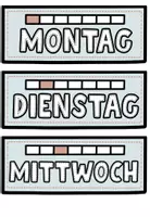 Aperçu - Présentation / Support pour le tableau - Allemand - Calendrier pour le tableau - Gestion de classe - Page de couverture