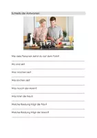 Vorschau - Arbeitsblätter - DaZ A1 Kochen und Essen/ Wortschatz/ schreiben/ sprechen - Seite 1