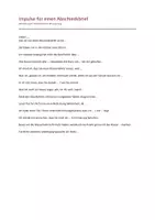 Vorschau - Merkblätter - Impulse für einen Abschiedsbrief - Deckblatt