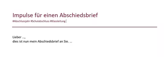 Vorschau - Merkblätter - Impulse für einen Abschiedsbrief - Seite 2