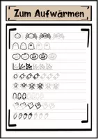 Vorschau - Arbeitsblätter - Sketchnotes würfeln, Halloween Pop Art, Doodle, zeichnen, malen, Kunst, Herbst - Seite 1