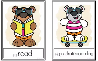 Vorschau - Bildkarten - Summer Activities - Picture & Word Cards - Seite 1