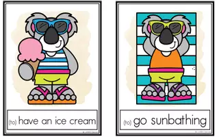 Vorschau - Bildkarten - Summer Activities - Picture & Word Cards - Seite 2