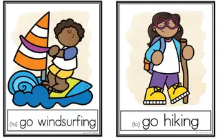 Vorschau - Bildkarten - Summer Activities - Picture & Word Cards - Seite 3