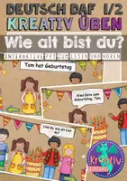 Vorschau - Fördermaterial/Inklusion - Deutsch Geburtstag - Wie alt bist du? - Deckblatt
