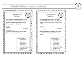 Vorschau - Arbeitsblätter - Ballade Schreibanlass Der Handschuh Brief & Tagebuch - Deckblatt