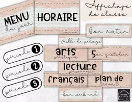 Aperçu - Affichage - Menu du jour - Page de couverture