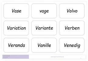Aperçu - Expériences - Lesetraining: V-Laute - Lesekarten - Page 2