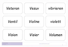 Aperçu - Expériences - Lesetraining: V-Laute - Lesekarten - Page 3