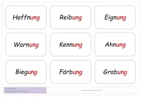 Vorschau - Fördermaterial/Inklusion - Lesetraining: Wortbausteine Nomen - Lesekarten - Seite 2