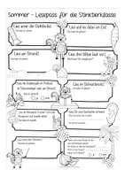 Vorschau - Aufgabenkarten - Sommerferien - Lesepass - Stinktierklasse - Seite 2