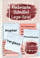 Vorschau - Spiele - XL Lege-Spiel Stilmittel / Rhetorische Mittel - mit Lösung - Deckblatt