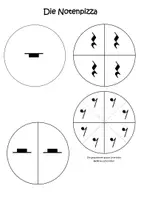 Vorschau - Arbeitsblätter - Notenpizza (Vorlage zum Ausschneiden) - Notenwerte legen - Seite 2