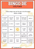 Aperçu - Feuilles d'exercices - Bingo de lecture - Tous les niveaux - Page de couverture