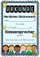 Vorschau - Anderer Materialtyp - Urkunde Klassensprecher:in - Seite 1