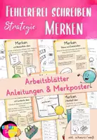 Vorschau - Unterrichtsreihen - Fehlerfrei schreiben- Rechtschreibstrategie "Merken" - Deckblatt