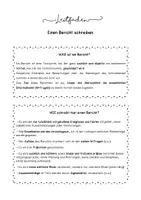 Vorschau - Arbeitsblätter - Leitfaden / Merkblatt - Der Bericht (Unfallbericht etc.) - passend für alle Stufen - Seite 3