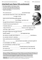 Vorschau - Arbeitsblätter - Arbeitsblatt "Otto von Bismarck" + Onlineübung & MP3 + Mindmap + Infografik - Deckblatt