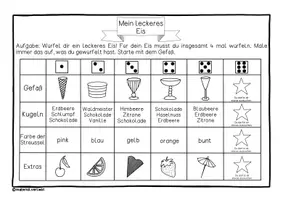 Vorschau - Arbeitsblätter - Kunstidee: Mein leckeres Eis; Kunst im Sommer; Würfeln und malen - Seite 2