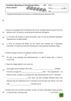 Vorschau - Test - Klassenarbeit, Test zum Thema "Genetik" für schwache Lernen, Hauptschule - Deckblatt