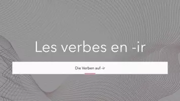 Vorschau - Präsentationen/Tafelbilder - Les verbes en -ir Simon Bigagli - Seite 1