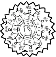 Vorschau - Mal- und Bastelvorlagen - Mandalas Halloween, für Kinder - Seite 3