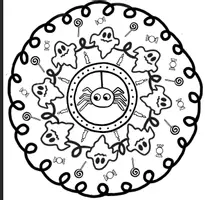 Vorschau - Mal- und Bastelvorlagen - Mandalas Halloween, für Kinder - Seite 2