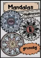 Vorschau - Mal- und Bastelvorlagen - Mandalas Halloween, für Kinder - Deckblatt