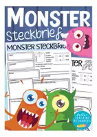 Aperçu - Feuilles d'exercices - MONSTER Steckbrief - kreatives Schreiben Deutsch / DAZ / Allemand kostenlos / Freebie - Page de couverture