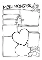 Aperçu - Feuilles d'exercices - MONSTER Steckbrief - kreatives Schreiben Deutsch / DAZ / Allemand kostenlos / Freebie - Page 3