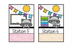 Vorschau - Poster - Stationsschilder für Stehrahmen – Stationenbetrieb - Waschbärenklasse - Seite 3